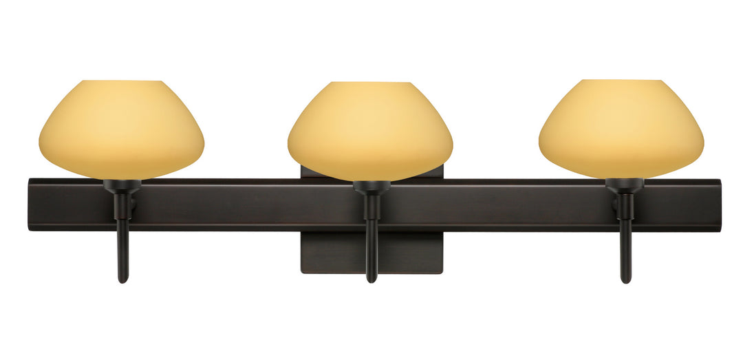 Besa Peri 3SW-5410VM-BR-SQ Bath Vanity Light 23 in. wide - Bronze