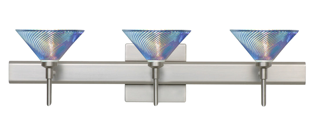 Besa Kona 3SW-550493-SN-SQ Bath Vanity Light 23 in. wide - Satin Nickel