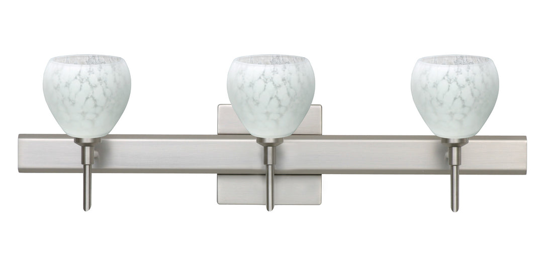 Besa Tay Tay 3SW-560519-SN-SQ Bath Vanity Light 23 in. wide - Satin Nickel