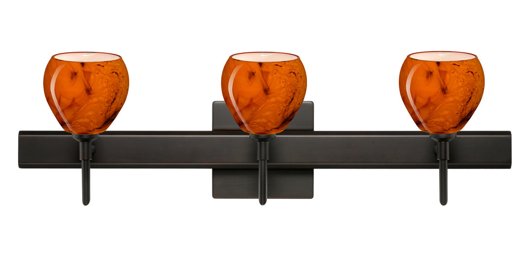 Besa Tay Tay 3SW-5605HB-BR-SQ Bath Vanity Light 23 in. wide - Bronze