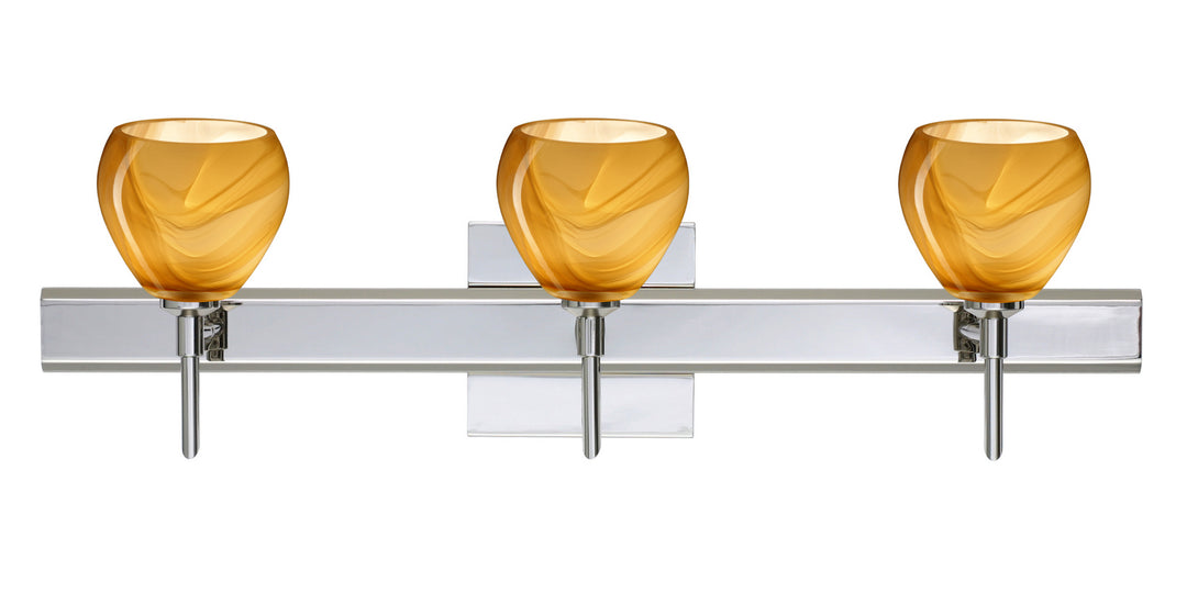 Besa Tay Tay 3SW-5605HN-CR-SQ Bath Vanity Light 23 in. wide - Chrome