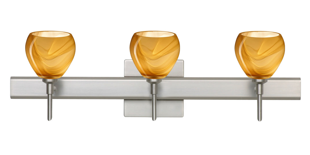 Besa Tay Tay 3SW-5605HN-SN-SQ Bath Vanity Light 23 in. wide - Satin Nickel