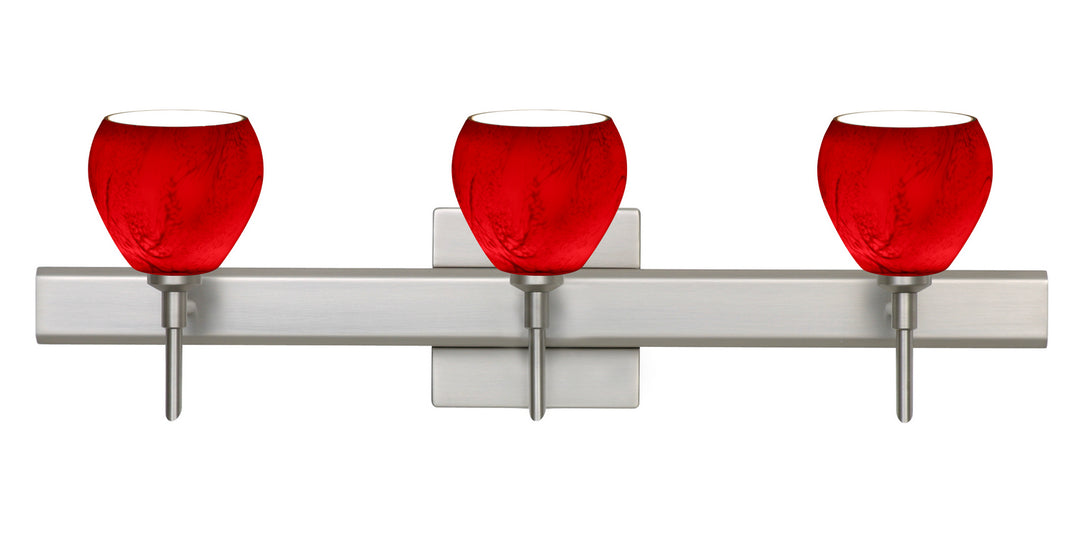 Besa Tay Tay 3SW-5605MA-SN-SQ Bath Vanity Light 23 in. wide - Satin Nickel