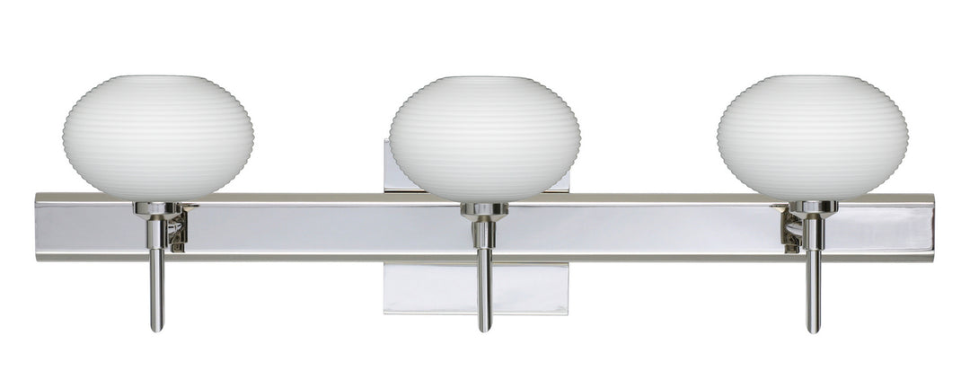 Besa Lasso 3SW-561207-CR-SQ Bath Vanity Light 23 in. wide - Chrome