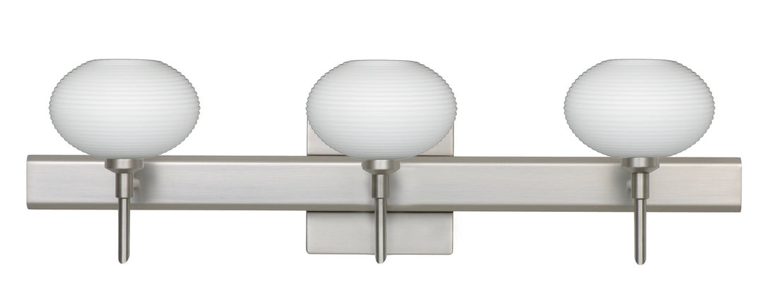 Besa Lasso 3SW-561207-SN-SQ Bath Vanity Light 23 in. wide - Satin Nickel