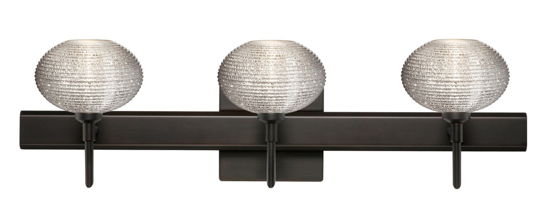 Besa Lasso 3SW-5612GL-BR-SQ Bath Vanity Light 23 in. wide - Bronze