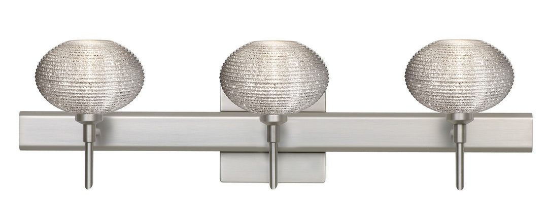 Besa Lasso 3SW-5612GL-SN-SQ Bath Vanity Light 23 in. wide - Satin Nickel