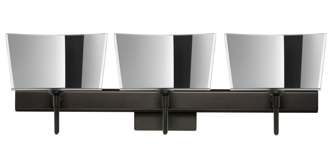 Besa Groove 3SW-6773MR-BR-SQ Bath Vanity Light 24 in. wide - Bronze