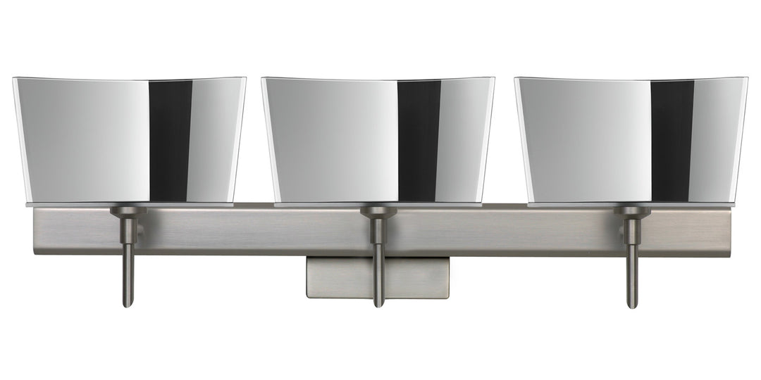 Besa Groove 3SW-6773MR-SN-SQ Bath Vanity Light 24 in. wide - Satin Nickel