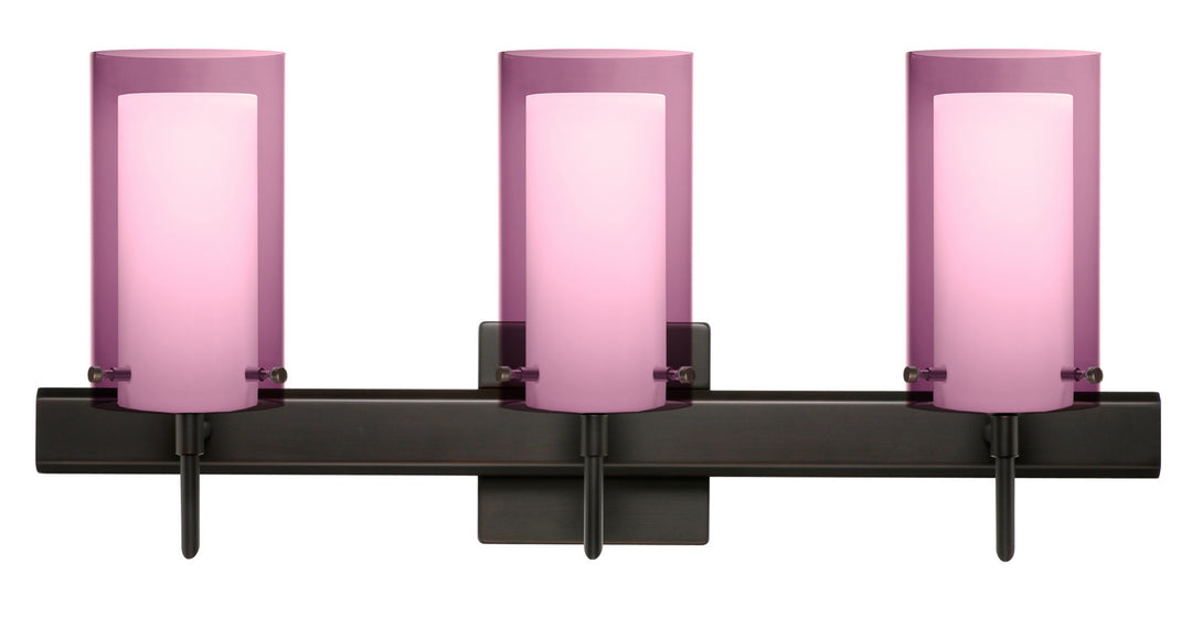 Besa Pahu 3SW-A44007-BR-SQ Bath Vanity Light 23 in. wide - Bronze