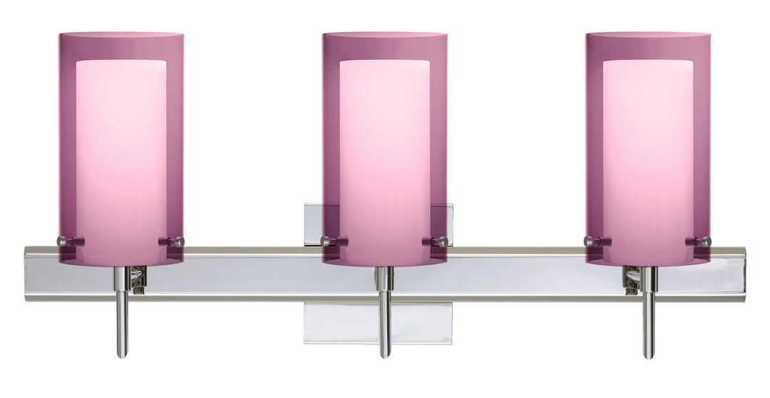 Besa Pahu 3SW-A44007-CR-SQ Bath Vanity Light 23 in. wide - Chrome