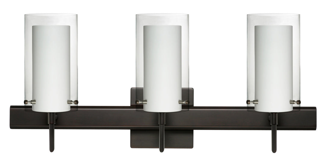 Besa Pahu 3SW-C44007-BR-SQ Bath Vanity Light 23 in. wide - Bronze