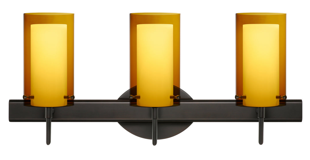 Besa Pahu 3SW-G44007-BR Bath Vanity Light 23 in. wide - Bronze