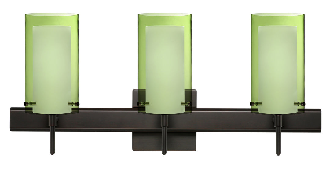 Besa Pahu 3SW-L44007-BR-SQ Bath Vanity Light 23 in. wide - Bronze