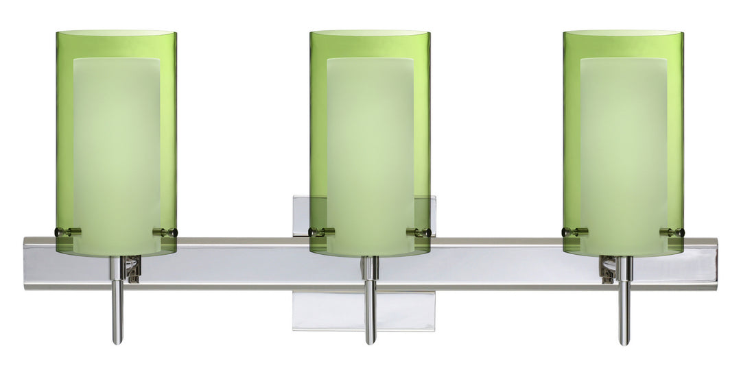 Besa Pahu 3SW-L44007-CR-SQ Bath Vanity Light 23 in. wide - Chrome