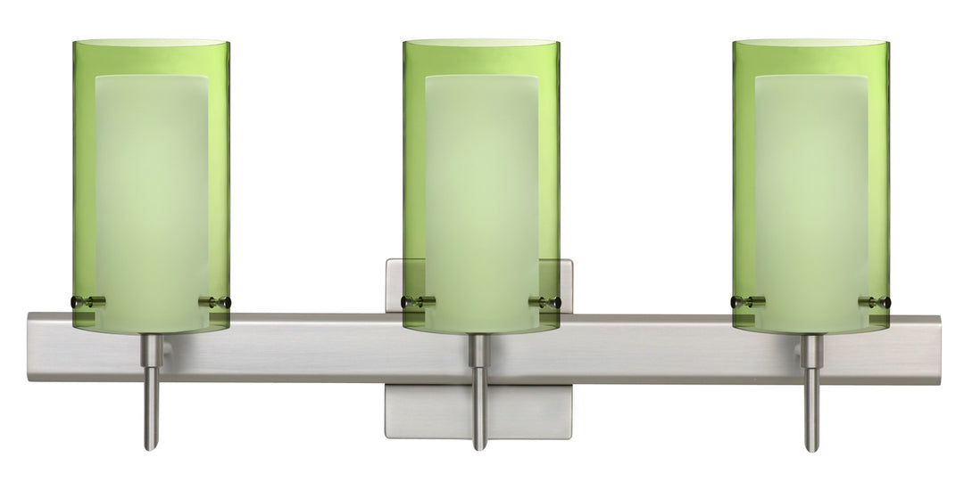 Besa Pahu 3SW-L44007-SN-SQ Bath Vanity Light 23 in. wide - Satin Nickel