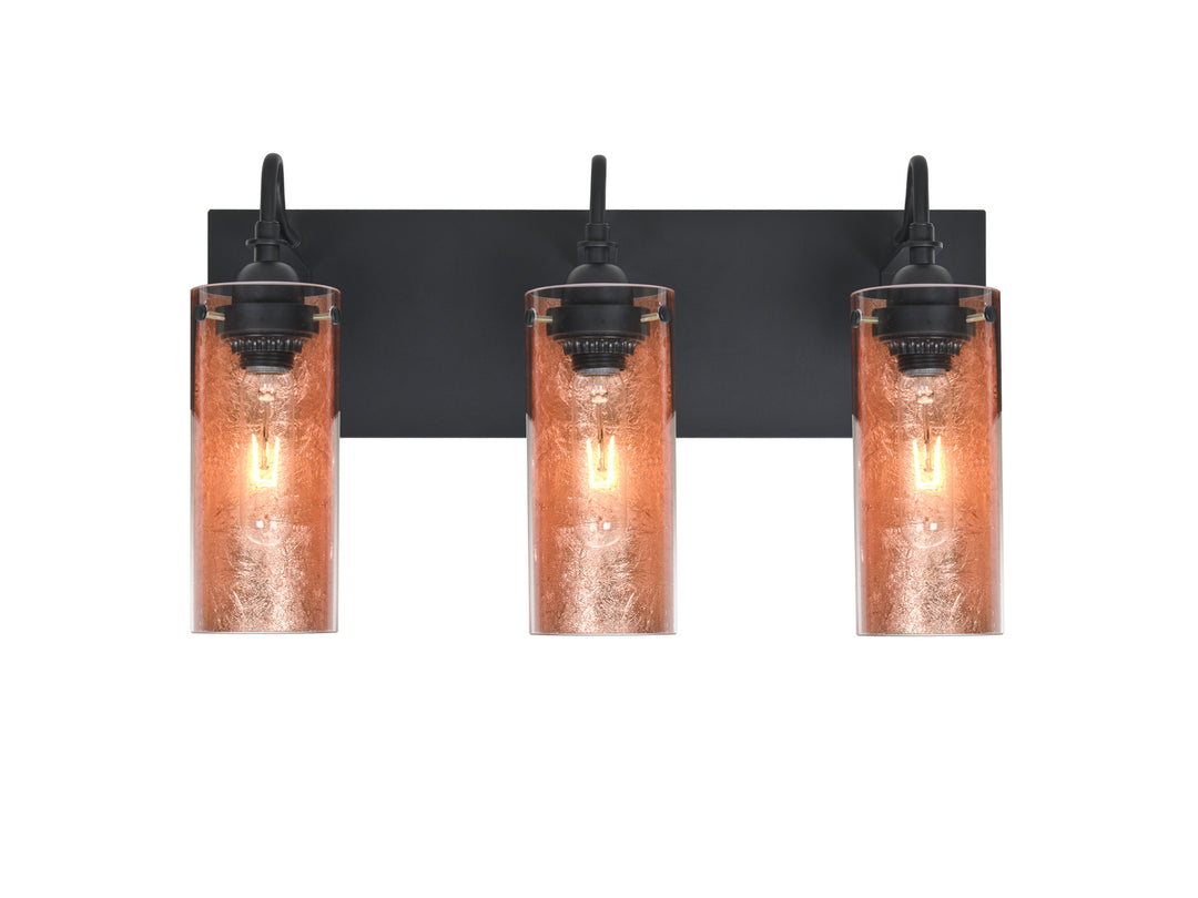 Besa Duke 3WG-DUKECF-BK Bath Vanity Light 20 in. wide - Black