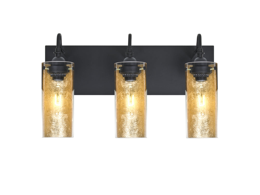 Besa Duke 3WG-DUKEGF-BK Bath Vanity Light 20 in. wide - Black