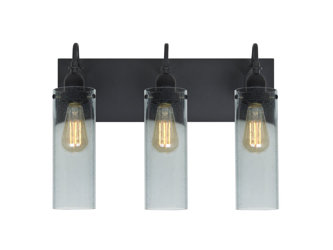 Besa Juni 3WG-JUNI10BL-EDIL-BK Bath Vanity Light 20 in. wide - Black
