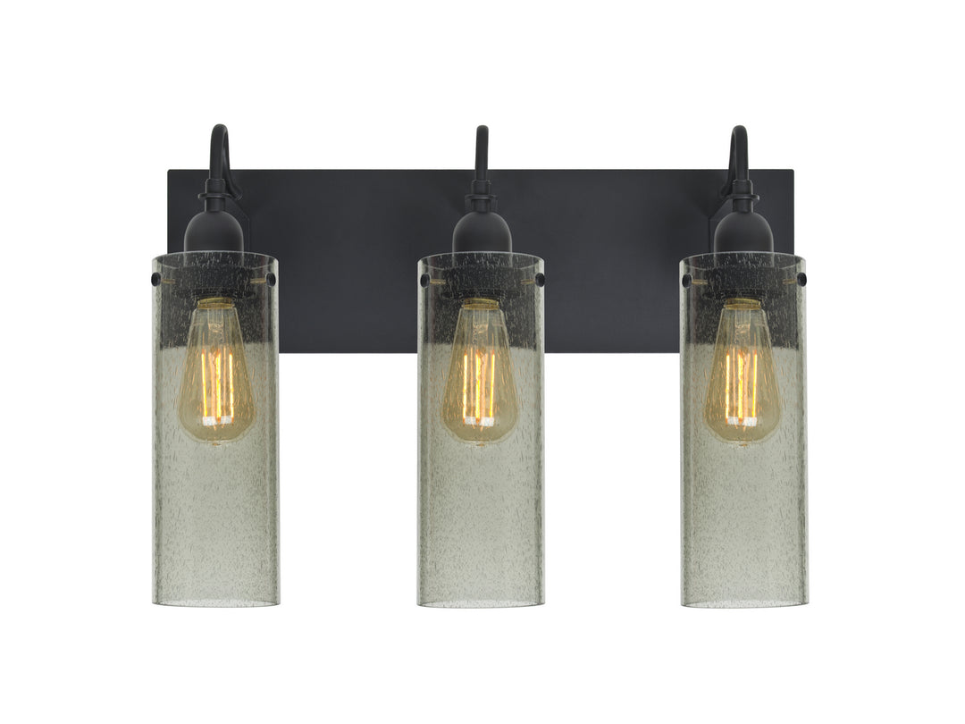 Besa Juni 3WG-JUNI10MS-EDIL-BK Bath Vanity Light 20 in. wide - Black