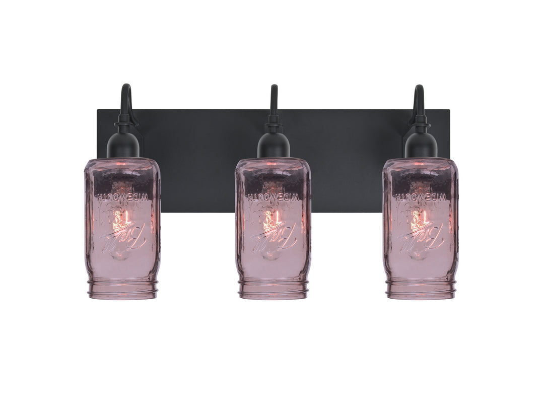 Besa Milo 3WG-MILO4PL-BK Bath Vanity Light 13 in. wide - Black