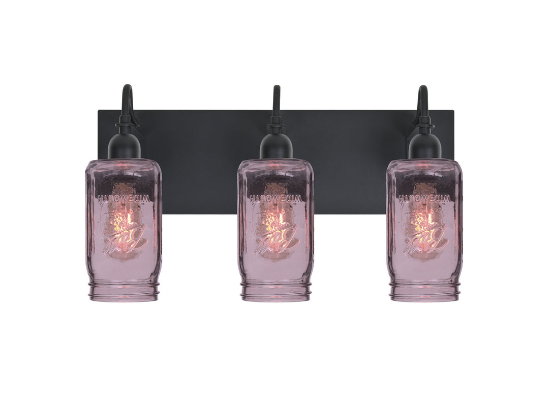 Besa Milo 3WG-MILO4PL-EDIL-BK Bath Vanity Light 13 in. wide - Black