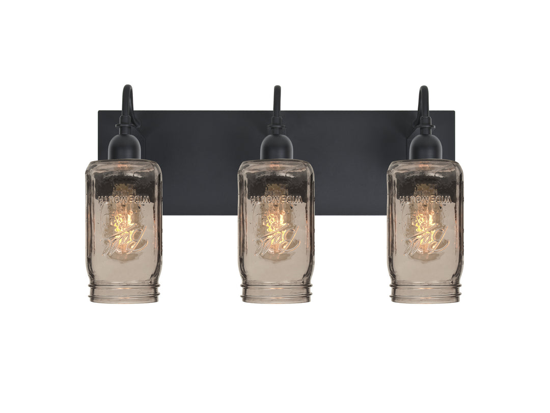Besa Milo 3WG-MILO4SM-EDIL-BK Bath Vanity Light 13 in. wide - Black