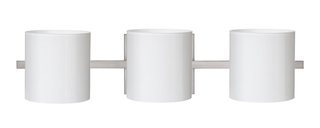 Besa Pogo 3WS-718006-SN Bath Vanity Light 23 in. wide - Satin Nickel