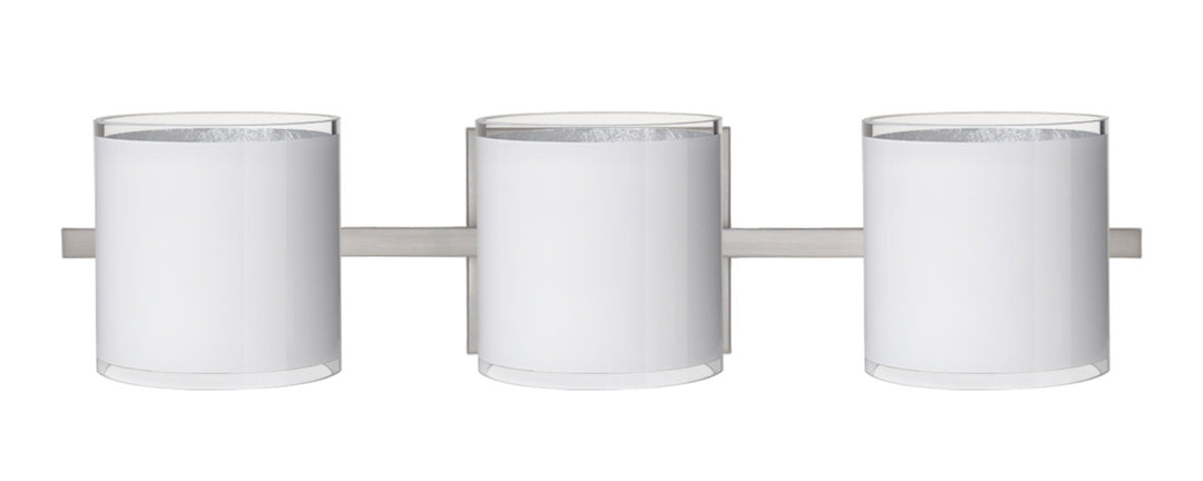 Besa Pogo 3WS-7180SF-SN Bath Vanity Light 23 in. wide - Satin Nickel