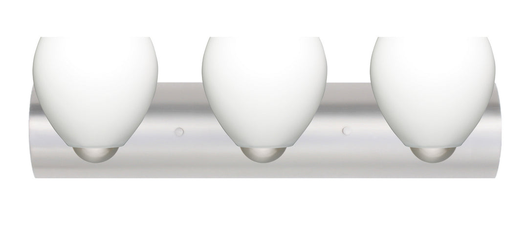 Besa Bolla 3WZ-412207-LED-SN Bath Vanity Light 23 in. wide - Satin Nickel