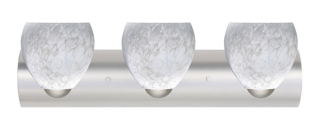 Besa Bolla 3WZ-412219-LED-SN Bath Vanity Light 23 in. wide - Satin Nickel
