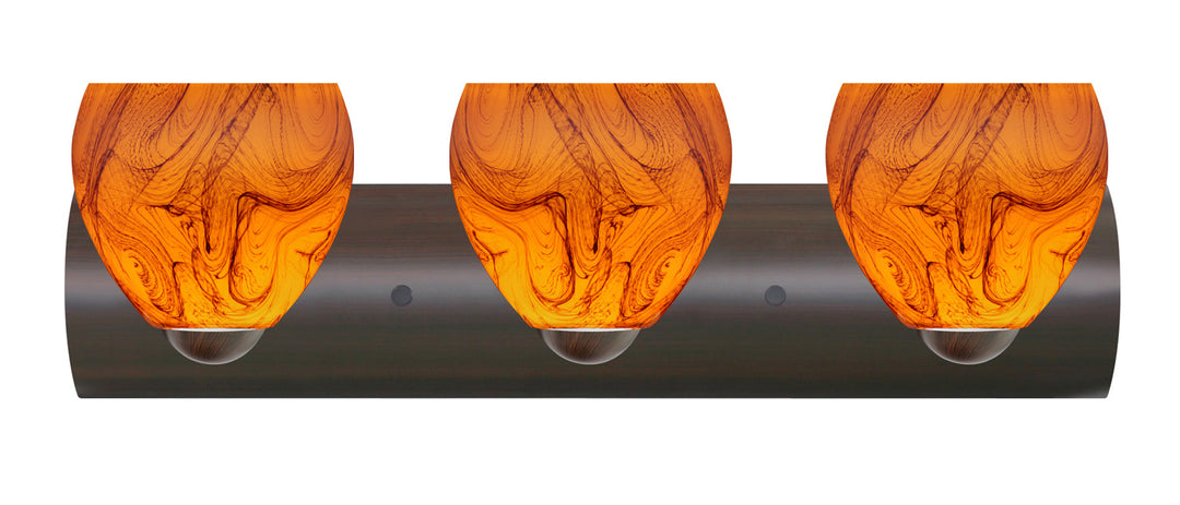 Besa Bolla 3WZ-4122HB-LED-BR Bath Vanity Light 23 in. wide - Bronze