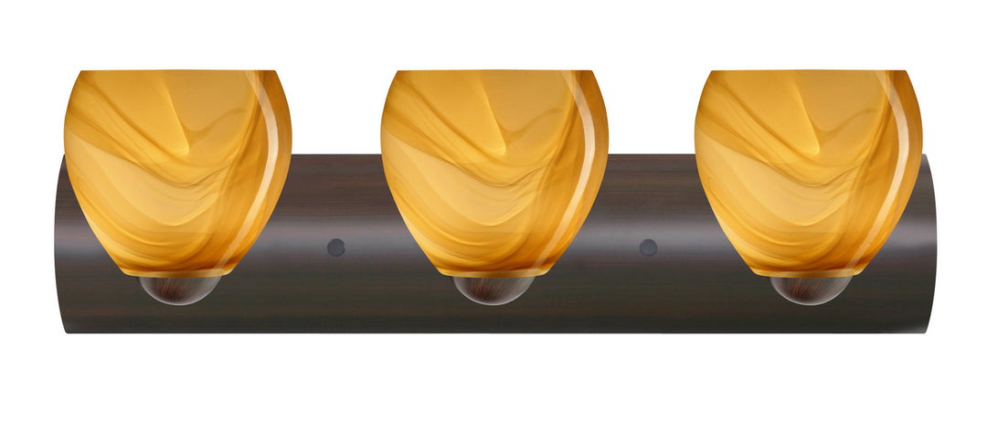 Besa Bolla 3WZ-4122HN-LED-BR Bath Vanity Light 23 in. wide - Bronze