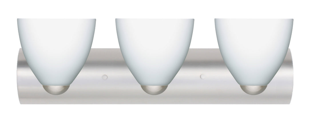 Besa Sasha 3WZ-757207-LED-SN Bath Vanity Light 23 in. wide - Satin Nickel