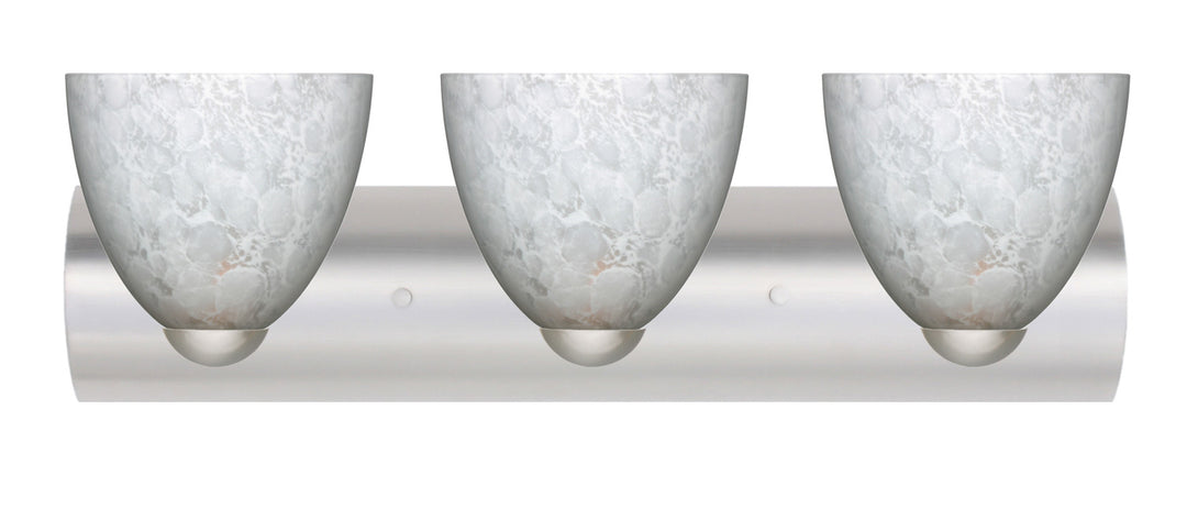Besa Sasha 3WZ-757219-LED-SN Bath Vanity Light 23 in. wide - Satin Nickel