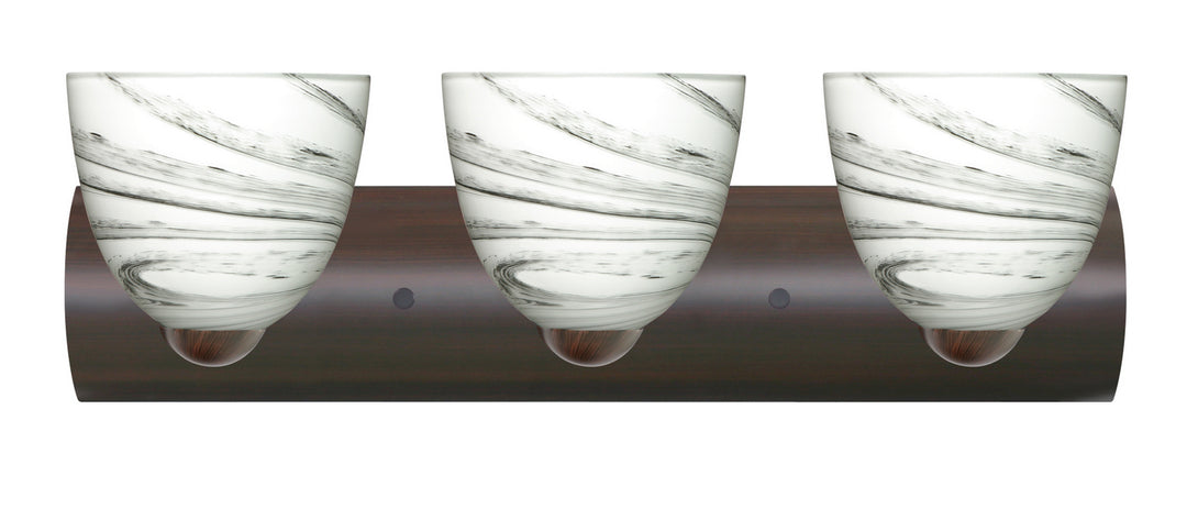 Besa Sasha 3WZ-7572MG-LED-BR Bath Vanity Light 23 in. wide - Bronze