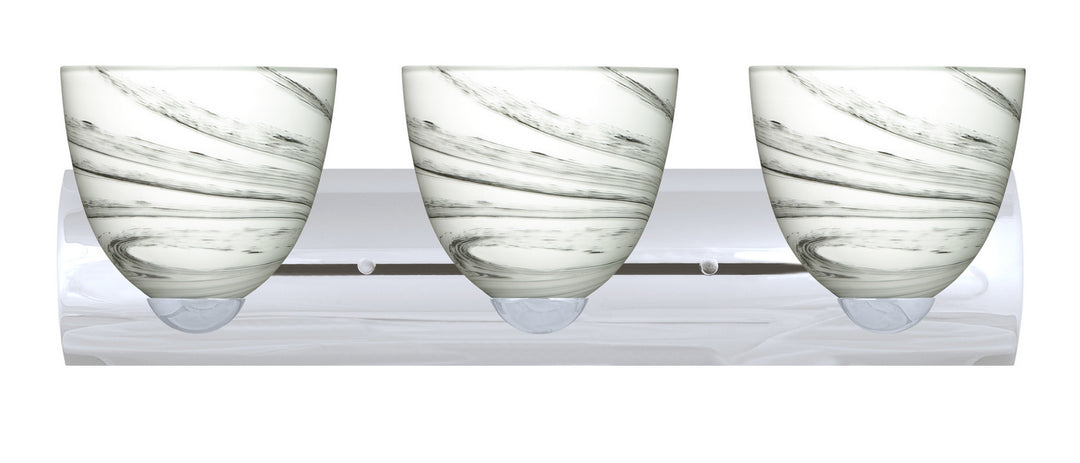 Besa Sasha 3WZ-7572MG-LED-CR Bath Vanity Light 23 in. wide - Chrome