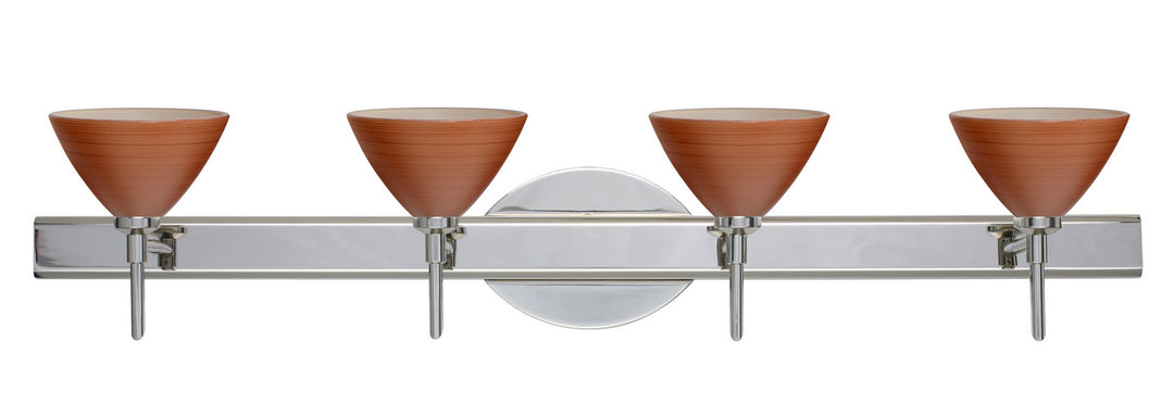 Besa Domi 4SW-1743CH-CR Bath Vanity Light 31 in. wide - Chrome