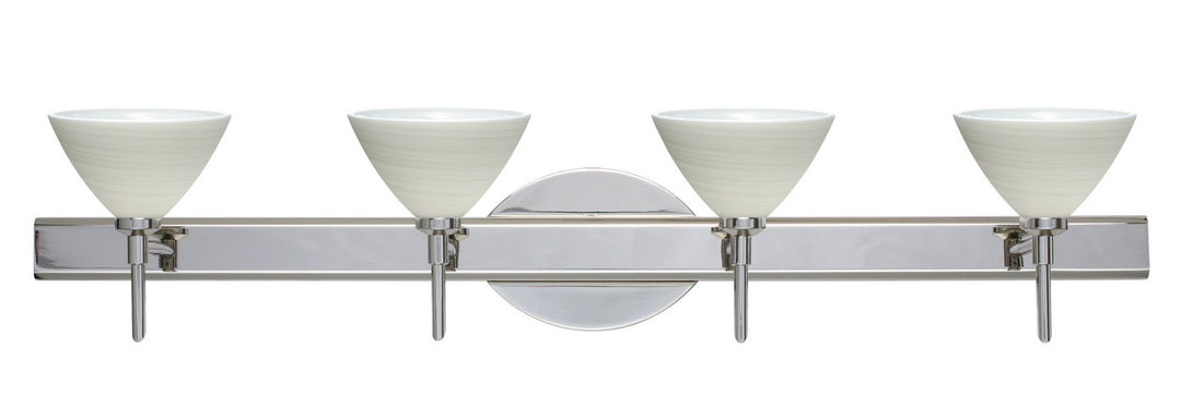 Besa Domi 4SW-1743KR-CR Bath Vanity Light 31 in. wide - Chrome