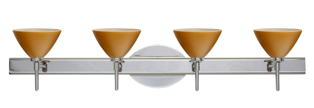 Besa Domi 4SW-1743OK-CR Bath Vanity Light 31 in. wide - Chrome