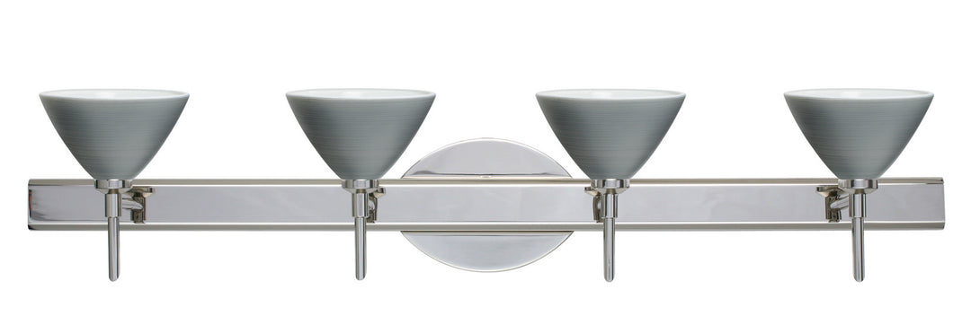 Besa Domi 4SW-1743TN-CR Bath Vanity Light 31 in. wide - Chrome