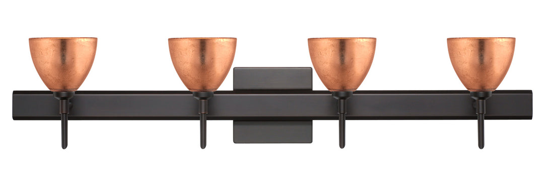 Besa Divi 4SW-1758CF-BR-SQ Bath Vanity Light 31 in. wide - Bronze