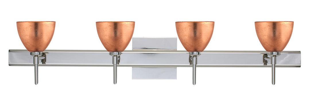 Besa Divi 4SW-1758CF-CR-SQ Bath Vanity Light 31 in. wide - Chrome