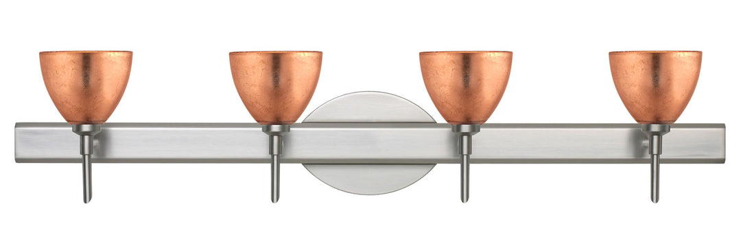 Besa Divi 4SW-1758CF-SN Bath Vanity Light 31 in. wide - Satin Nickel