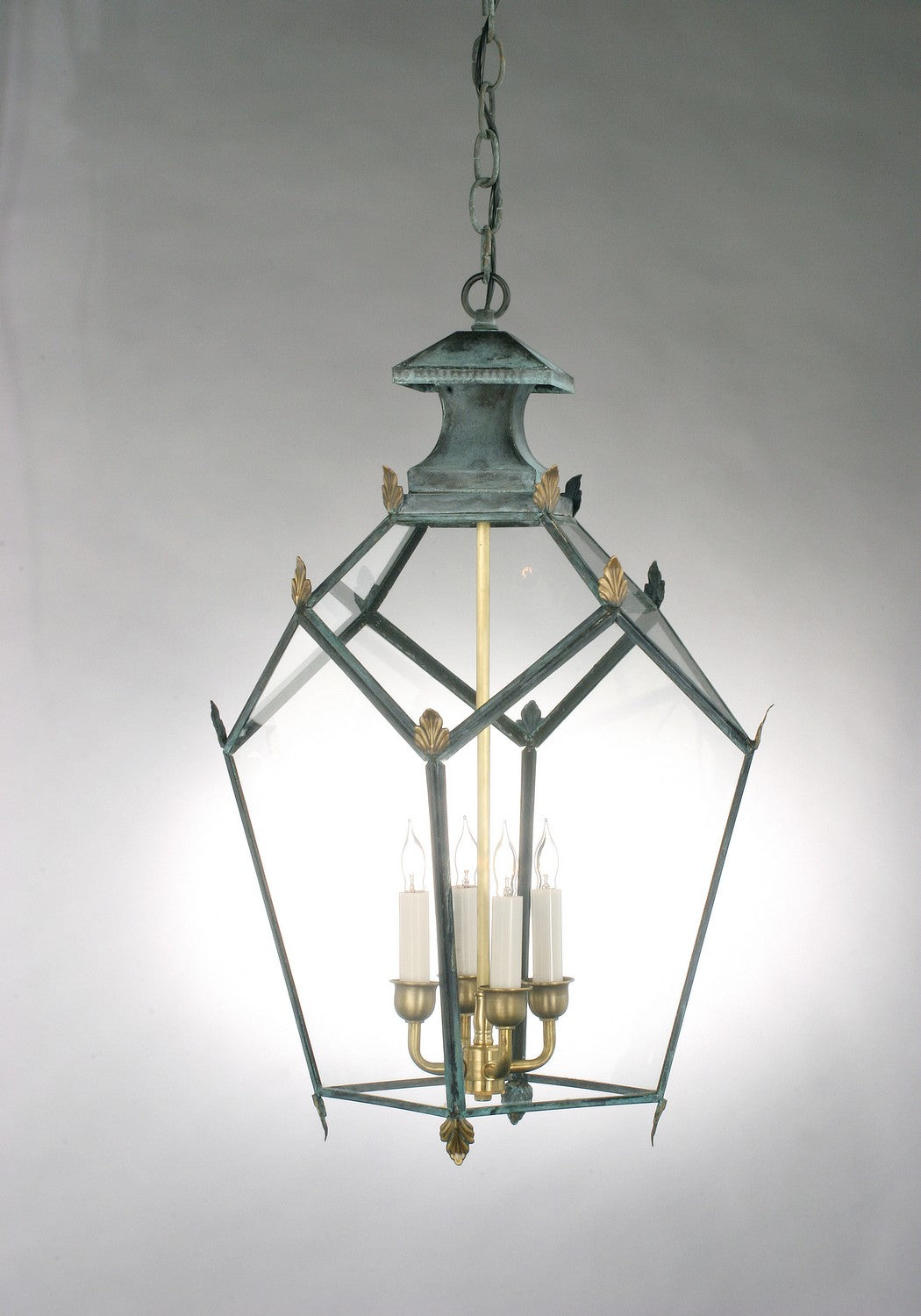 Genie House Lighting 88723VGC Princess Four Light Pendant Outdoor Verde