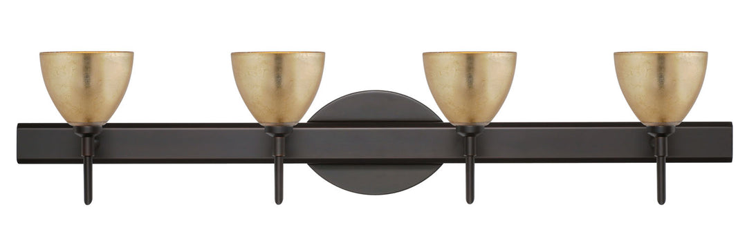 Besa Divi 4SW-1758GF-BR Bath Vanity Light 31 in. wide - Bronze