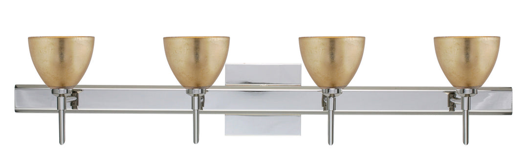Besa Divi 4SW-1758GF-CR-SQ Bath Vanity Light 31 in. wide - Chrome