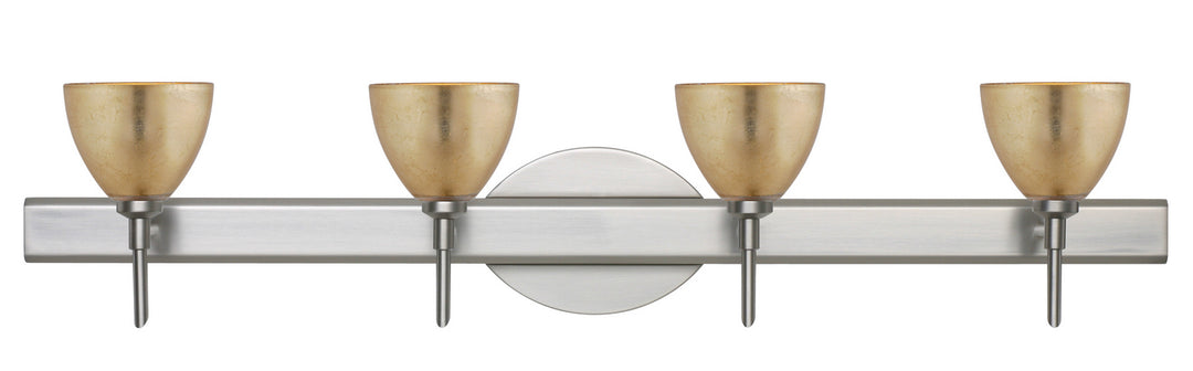 Besa Divi 4SW-1758GF-SN Bath Vanity Light 31 in. wide - Satin Nickel
