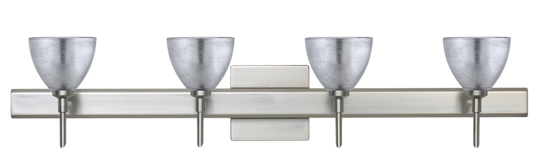 Besa Divi 4SW-1758SF-SN-SQ Bath Vanity Light 31 in. wide - Satin Nickel