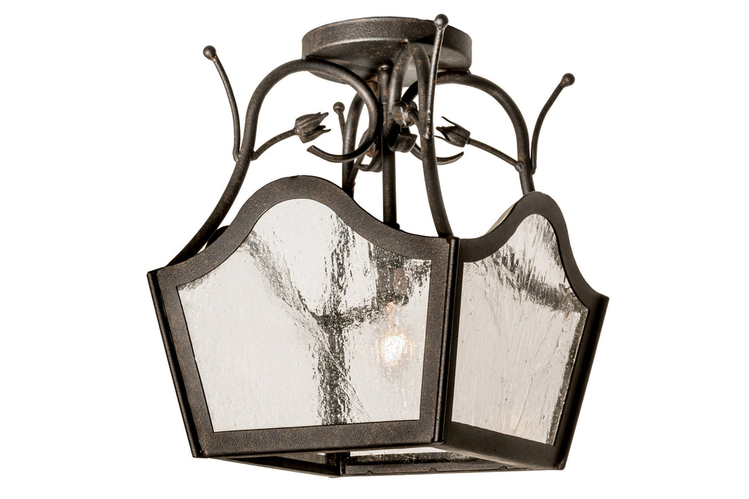 Meyda Tiffany Terena 122181 Ceiling Light - Chestnut/Clear Seedy Glass